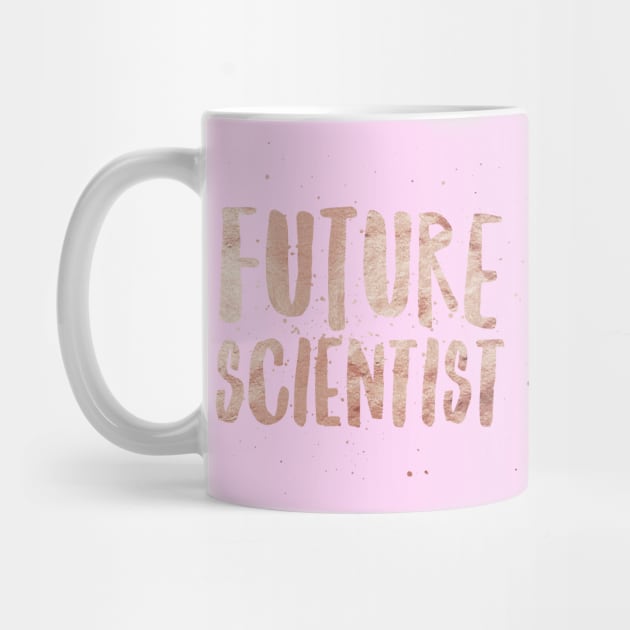 Girl Future Scientist Print Dark Pink by AstroGearStore